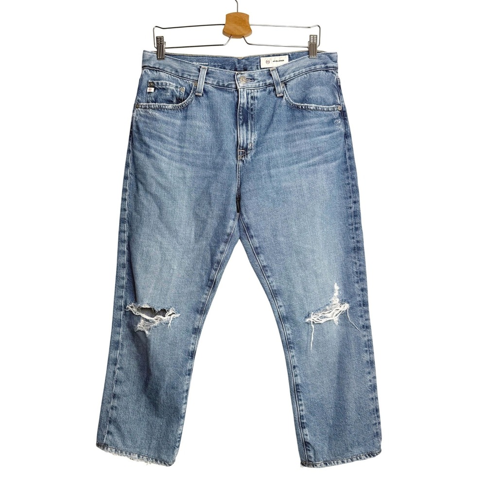 AG Adriano Goldschmied Ex-Boyfriend Jeans Women 29 Blue Distressed Slouchy Slim
